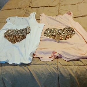 2 pieces sleeves women's tee